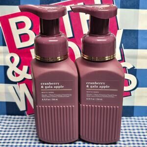 BBW Cranberry & Gala Apple Gentle & Clean Foaming Hand Soap 2 Pack White Barn